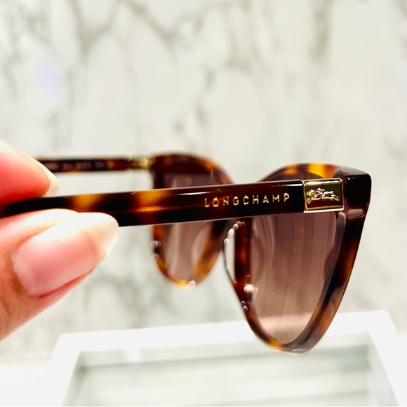 Long Champ Le Pliage Gradient Cat-eye Sunglasses BNWT - Picture 7 of 10